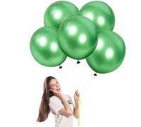 Ballon Vert,5 Pièces 18 Pouces Ballons de Baudruche,Ballon Anniversaire,Ballons Vert en Latex Métallique Helium Gonflable de Fete,Mariage,Baby Shower,Anniversaire Decoration pour Femmes Garçons