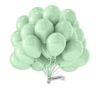 Ballon Vert Pastel BIO • 50 Pièces • MADE IN EU • Ballons certifiés durables bio • 100% Latex naturel • Ø34cm • Ballon vert menthe • Adapté l'hélium •Ballons de baudruche • ballons anniversaire