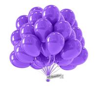 Ballon Violet BIO • 50 Pièces • MADE IN EU • Ballons certifiés durables bio • 100% Latex naturel • Ø34cm • ballon violet metallique • Adapté l'hélium •Ballons de baudruche • ballons anniversaire