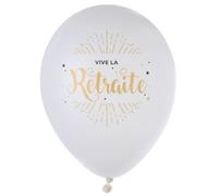 Ballon Vive la retraite Or x8