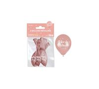 Ballon - Vive la Retraite - Rose Gold Métallique - 30 cm - Latex - Paquet de 6