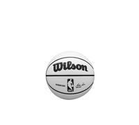 Wilson Ballon de basket NBA Autograph Adam Silver Mini Taille 3 Cuir synthétique Blanc