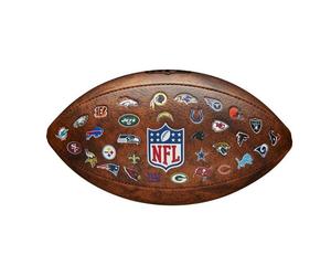 Ballon - WILSON - wtf1534xbnfl - Marron - NFL Throwback 32 Team Logo - Taille unique