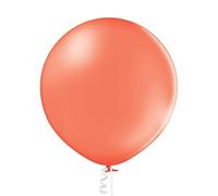 Ballon XL 60 cm en latex pastel chromé métallisé géant pour décoration d'anniversaire et fête en latex bio (Coral)