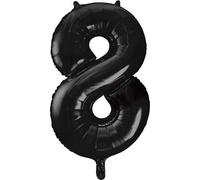 Ballon XL chiffre 8 noir