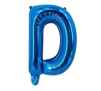 Ballon XXL 100 cm en aluminium à l'hélium MEGA Lettre (bleu, D)