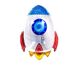 ballonfritz® Ballon fusée - Ballon XXL To the Moon 75 x 60 x 25 cm comme cadeau d'anniversaire, décoration de fête ou surprise pour l'anniversaire d'enfant