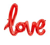 ballonfritz® Ballon gonflable rouge avec inscription « Love » - Taille XXL - Pour décoration de mariage, cadeau ou surprise d'amour pour la Saint-Valentin