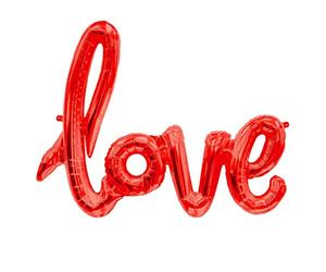 ballonfritz® Ballon gonflable rouge avec inscription « Love » - Taille XXL - Pour décoration de mariage, cadeau ou surprise d'amour pour la Saint-Valentin