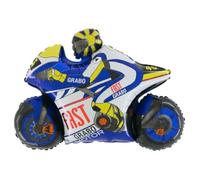 Ballonim® Ballons en aluminium pour décoration de fête d'anniversaire Bleu/blanc Env. 80 cm