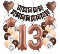 Ballons 13e anniversaire fille Set de décoration 13e anniversaire fille,Ballons transparents 13e anniversaire fille Décoration,Anniversaire 13 ans fille Ballon 13e anniversaire fille Déco