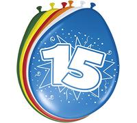 Lot DE 8. Ballons 30 cm Chiffre Ballons 15 Ans