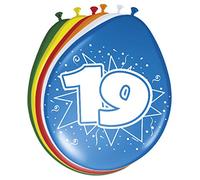 Ballons 19 Ans 30cm - 8 pièces