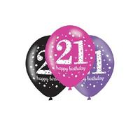 ballons 21 Célébration rose 27,5 cm 6 pièces