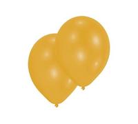 Amscan 9904945 Lot de 50 ballons en latex métallisé Doré