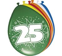 Ballons 30cm 25 Ans - 8 pièces