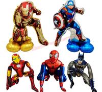 Ballons 3D Spiderman Iron Man Captain Super Hero, ballons gonflables, décoration de fête d'anniversaire pour garçons, fournitures pour baby shower, cadeaux 1pcs