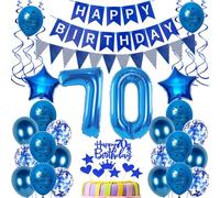 ballons 70 ans homme anniversaire décoration ballon décoration 70 ans anniversaire homme bleu décoration anniversaire 70 ans homme décoration gâteau 70 ans anniversaire fête décoration 70 ans