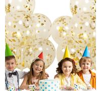 Ballons À Confettis Dorés - Ballon De Fête En Latex De 12 Pouces, Décoration À Paillettes Multicolores, Rempli De Papier Doré | Ballon Décoratif Pour Mariage, Fête Prénatale, Anniversaire, Événement,