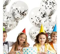 Ballons À Confettis Dorés - Ballon De Fête En Latex De 12 Pouces, Décoration De Fête En Ballon À Paillettes Multicolores, Latex Transparent De Qualité Supérieure, Avec Papier Doré Pour Mariage, S