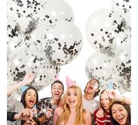 Ballons à confettis dorés | Ballon de fête en latex de 30,5 cm - Ballons à confettis multicolores à paillettes pour décoration de fête avec papier doré pour mariage et fête prénatale