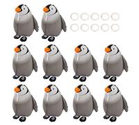 Ballons à pingouin, 10pcs Ballons de pingouin mignons debout couleurs vives en aluminium en aluminium en aluminium de fête de fête de fête pour la douche de bébé
