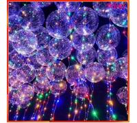 Ballons - AKOZON - Pack 50 - Transparent PVC réutilisable - Ø 40 cm hélium - DIY (confettis, LED)
