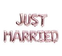 Guirlande de Noël Rico Design Ballons Aluminium Mariage - Just Married - Rose - 36 cm