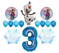 Ballons Anagram Frozen Blue 3me film Disney, fournitures de dcoration pour fte d'anniversaire