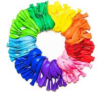 Ballons Anniversaire,100 Ballons Gonflables,Helium pour Ballon,Baudruche Multicolore Gonflable Ballons pour Carnaval, Fête, Anniversaire Décor