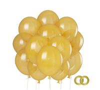 Ballons Anniversaire Dorés, 110 Pièces Ballon Helium Dorés, 12 Pouces Latex Ballons Dorés Pour Decoration Anniversaire Mariage Baby Shower