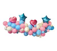 Ballons anniversaire - Kit Arc de Ballons Gender Reveal 3m, 70 Pièces avec Accessoires DIY Rose et Bleu pour Décoration Baby Shower, Anniversaire, Fête - ABC