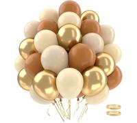 Ballons Anniversaire Marron, 62 Ballon Marron Et Beige Ballon Beige Ballons Nude Dorés Ballonhelium Or Avec Rubans Pour Bapteme Mariage Anniversaire Garcon Baby Shower Decoration Champetre