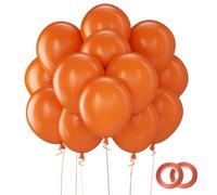 Ballons Anniversaire Oranges, 110 Pièces Ballon Helium Oranges Mat, 12 Pouces Latex Ballons Pour Décoration Fête, Halloween, Mariage, Baby Shower