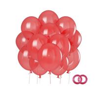 Ballons Anniversaire Rouges Perlés, 110 Pièces Ballon Helium Rouges, 12 Pouces Latex Ballons Rouges Pour Decoration Fete, Mariage, Saint-Valentin