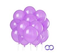 Ballons Anniversaire Violets, 110 Pièces Ballon Helium Violets, 12 Pouces Latex Ballons Pour Décoration de Mariage, Anniversaire et Fêtes Élégantes