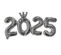 Ballons avec chiffres 2025 - Ballons pour fête du Nouvel An, Ballons pour anniversaire | Ballon en feuille d'aluminium avec numéro 2025, Ballons avec numéro de style couronne pour fêtes de fête,