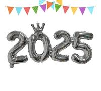 Ballons avec chiffres en aluminium 2025 | Ballons à chiffres géants | Ballon d'anniversaire Ballon numérique | Décoration du Nouvel An 2025 Décorations de ballons numériques | Numéros de ballons en