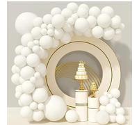 Ballons Blanc,84 Ballons Guirlande Blanc,18 12 10 5 pouce Blanc Arche Ballon Anniversaire, Kit Arche Ballon pour Anniversaire Decoration Mariage Baby Shower Bapteme