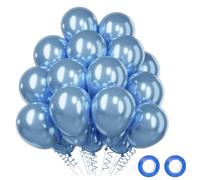 Ballons bleus métalliques, 52 ballons bleus métalliques, guirlande de balloons, balloons en latex bleu, décoration d'anniversaire, baby shower Wedding Party wedding decor, 12 pouces