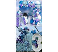 Ballons bleus pour décoration d'anniversaire de la Reine des Neiges (BX-011)