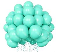 Ballons Bleus Turquoise,60 Pièces Ballons Helium Bleu avec Ruban Pour Bleu Thème Kit Arche Ballon,Anniversaire d'un Garçon Baby Shower Fête Décorations