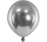 Ballons brillants 12 cm, argent foncé (1 paquet / 50 pièces)
