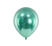 Ballons brillants scintillants PartyDeco 30 cm, vert bouteille, lot de 50