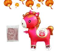 Ballons Cheval - Gonflable Mignon Dessin Animé Avec Roues - Ballons Cheval Mignons Jouets pour - pour Anniversaire Célébration Adultes Extérieur Jardin Terrasse Patio Maison