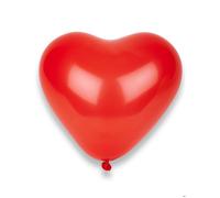 Ballons coeurs rouges - 8 Ballons classiques - Ballon hélium - Pompe à pied