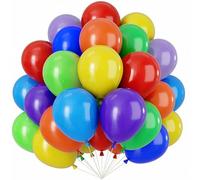 Ballons Colorés, 100 Pièces Ballon en Latex Colorés, 10 Pouces multicolores Ballons Baudruche, Guirlande de Ballon pour Anniversaire Mariage Baby Shower Halloween Saint-Valentin Remise Diplôme Fête