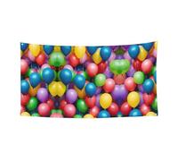 Ballons colorés bleu ciel imprimé vacances décoration festive bannière intérieur extérieur célébrations anniversaire remise de diplôme