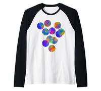 Ballons colorés en Forme de Mania Rouge, Bleu, Violet, Vert Manche Raglan