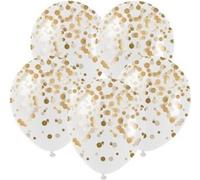 Ballons confettis imprimés transparents 30cm 5sz